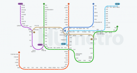 부산 지하철 노선도